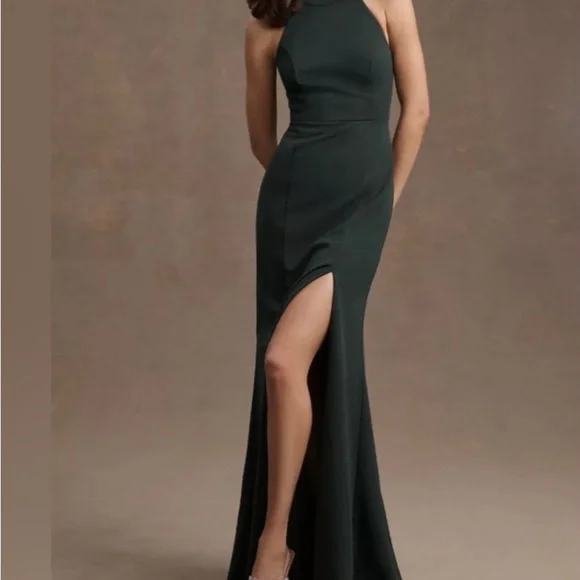 Wedding Party BHLDN Anthropology Halter Dress - Picture 3 of 5